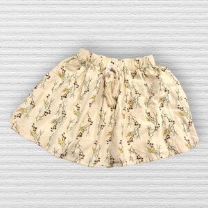 Aimama 4-5 Skirt Neutral Nature Floral Pull on 110cm
